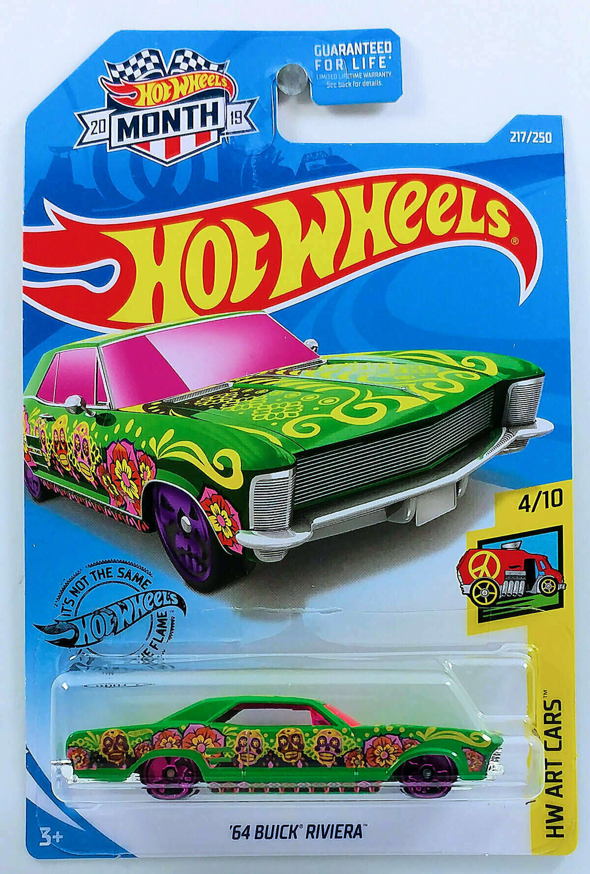 2019 Hot Wheels '64 Buick Riviera Green HW Art Cars 4/10 #217 FYC23 
