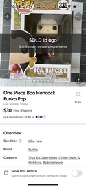 BOA. HANCOCK ONE PIECE ANIMATIIN FUNKO POP BOX #330 – itluxecomics.com
