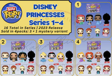 Bitty Pop! Disney Princess 4-Pack Series 1